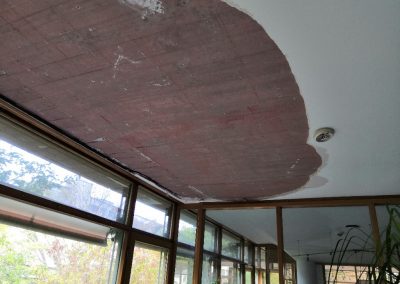 Ceiling renovation in an office building