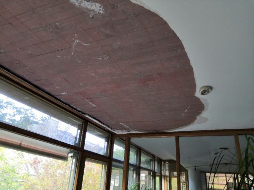 Ceiling renovation in an office building